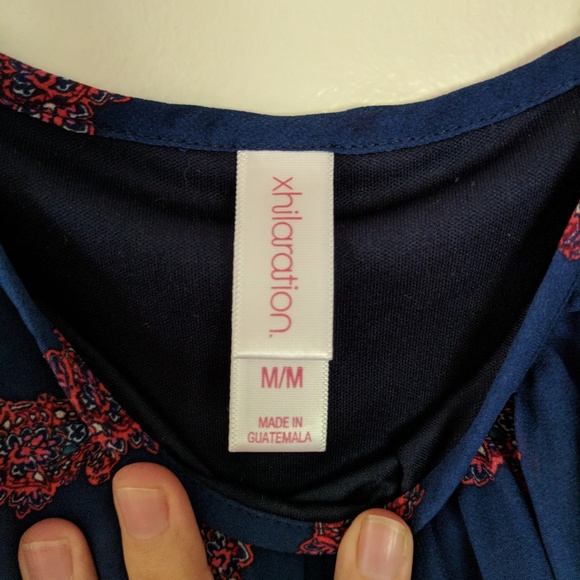 Blue and Pink Tiered Summer Dress - Picture 3 of 3